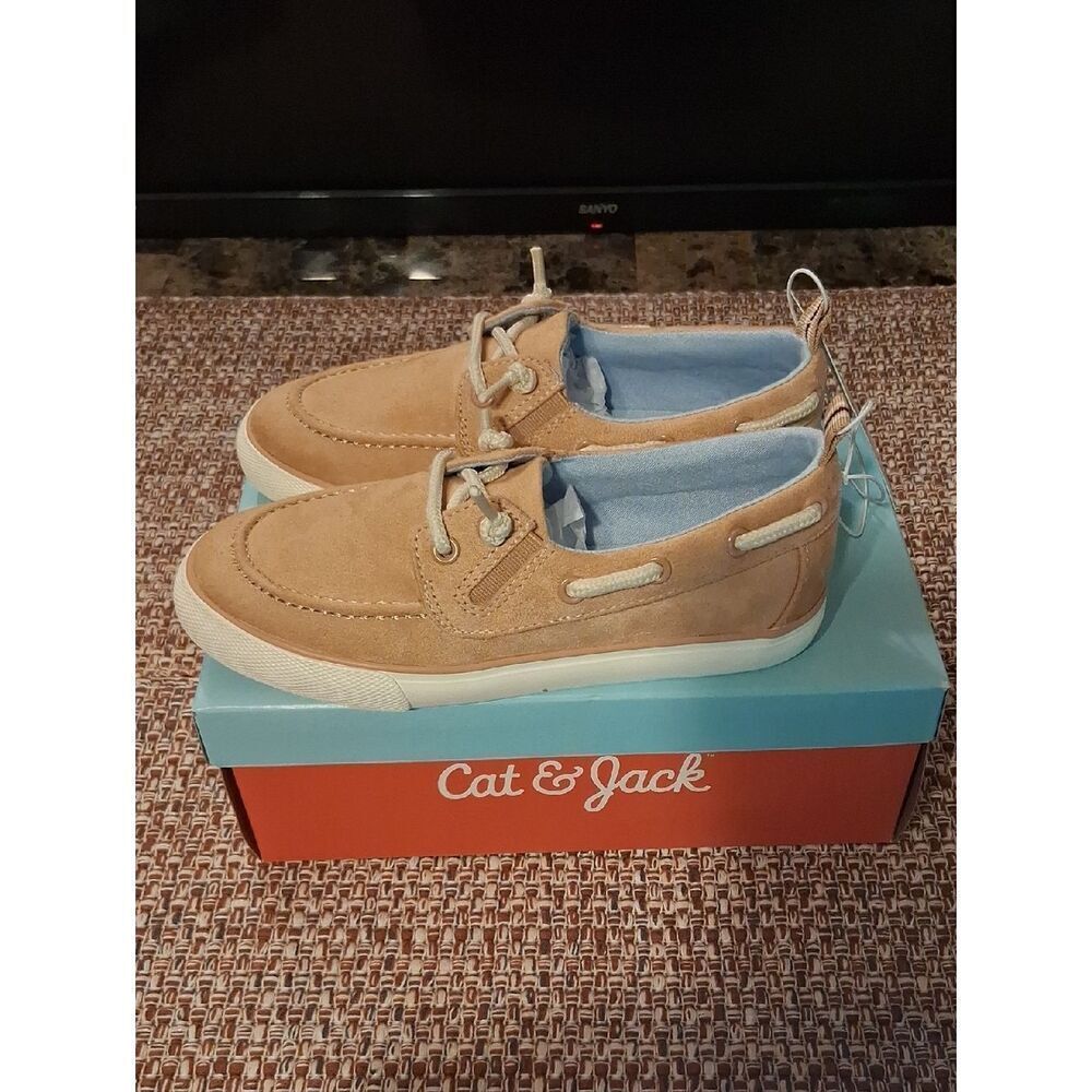 Cat & Jack Reece Boys Slip On Shoes Beige Size 13 New With Box